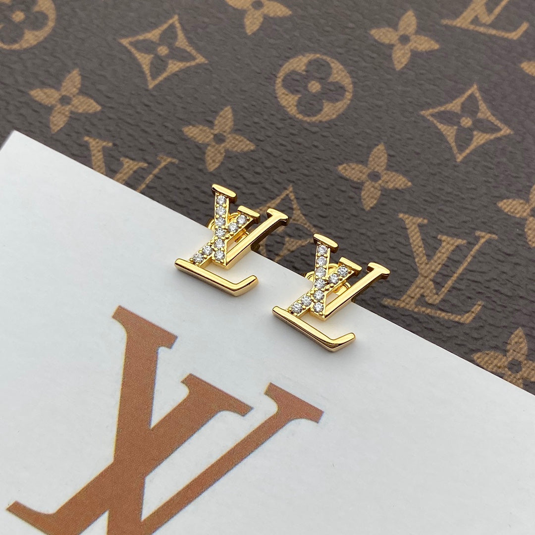 2025 3 Colors Logo Stud Earrings