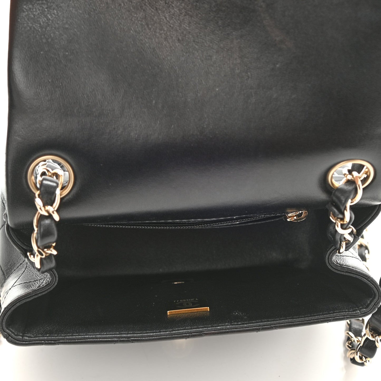 2025 Bag Lambskin Quilted Mini Square Flap Bag Black