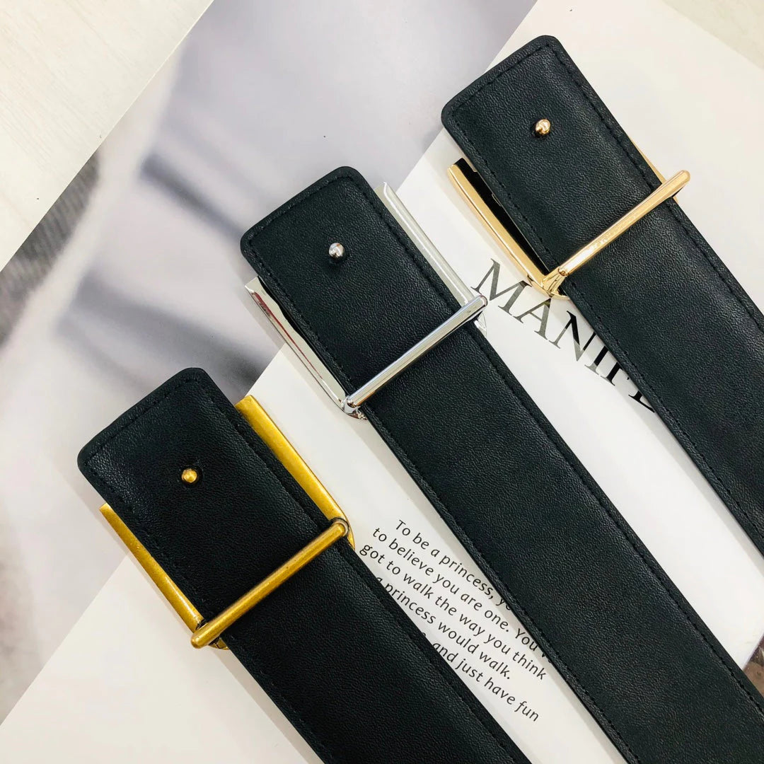 2025 3 Colors Fashion letter leather belt
