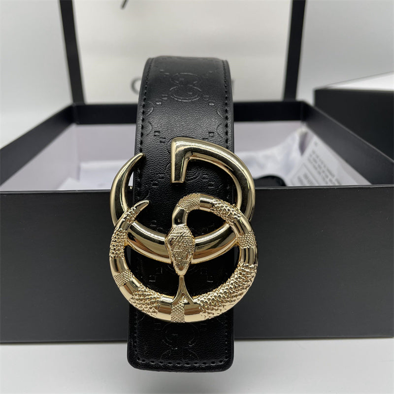 2025 Printed Letter Leather Belt