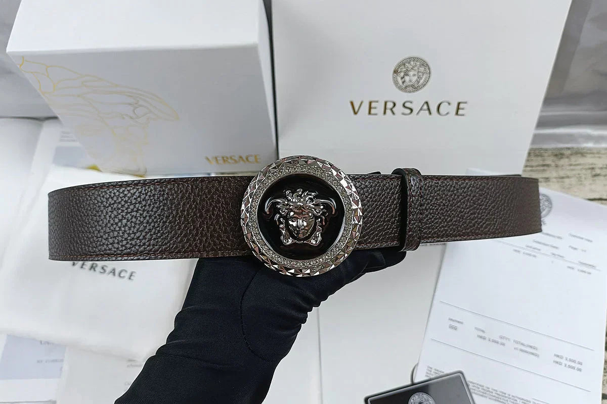 2025 4 Colors lion head double-sided lychee pattern belt
