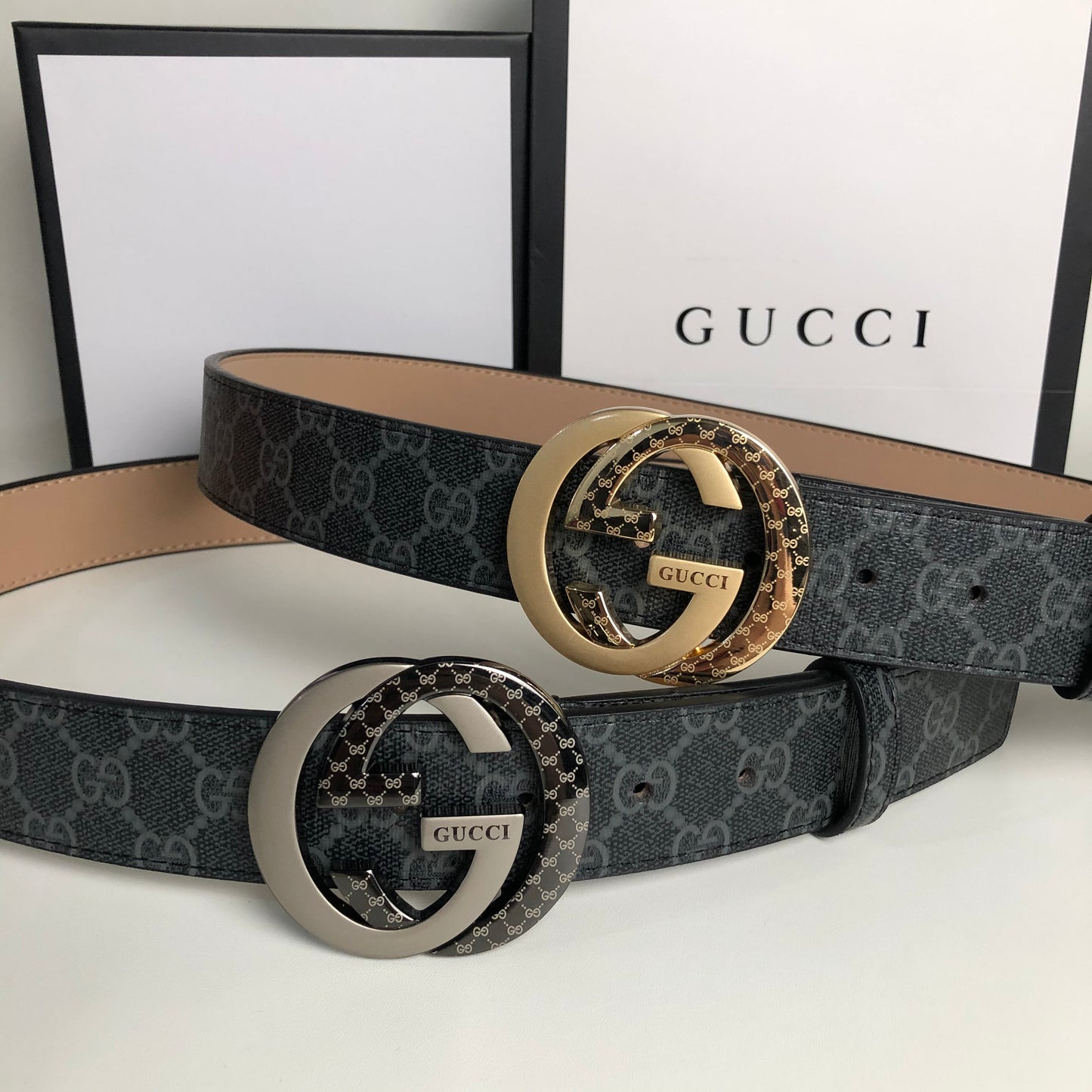 2025 3 Colors printed letter leather belt