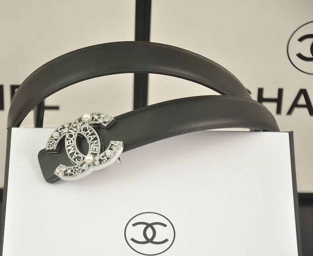 2025 6 color rhinestone pearl letter belt