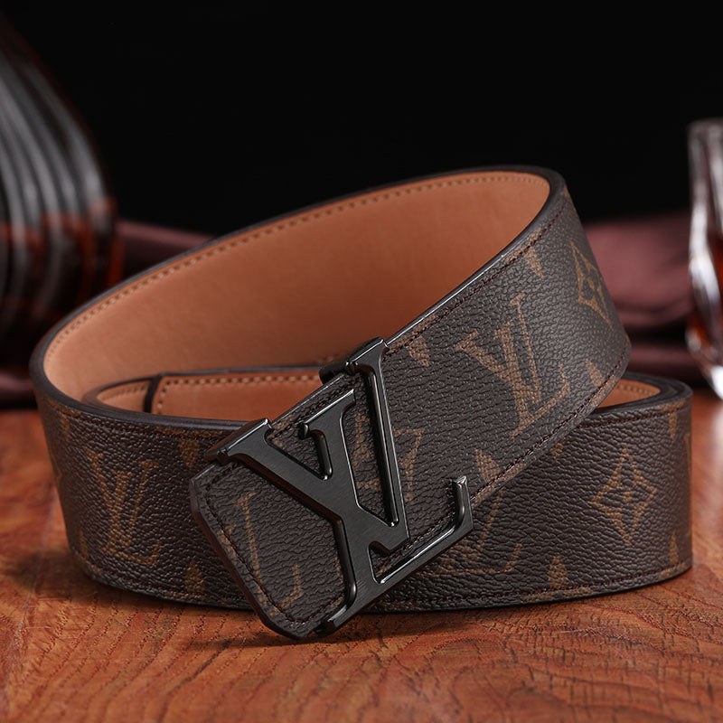 2025 3 Colors printed letter leather belt