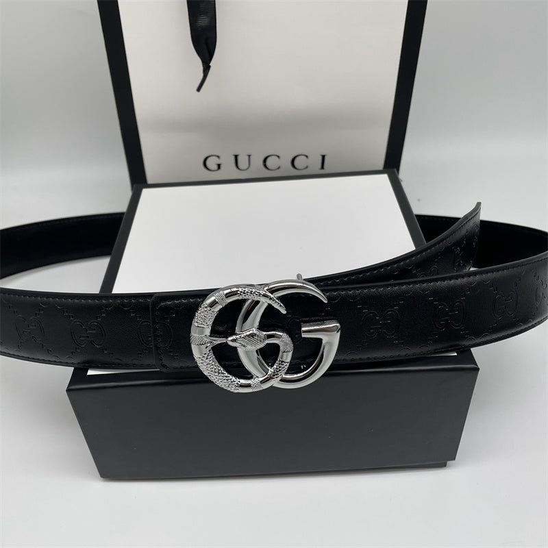 2025 Printed Letter Leather Belt