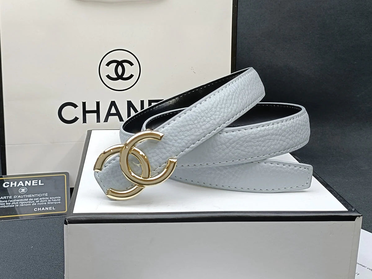 2025 8 Colors double C multi-color lychee leather belt