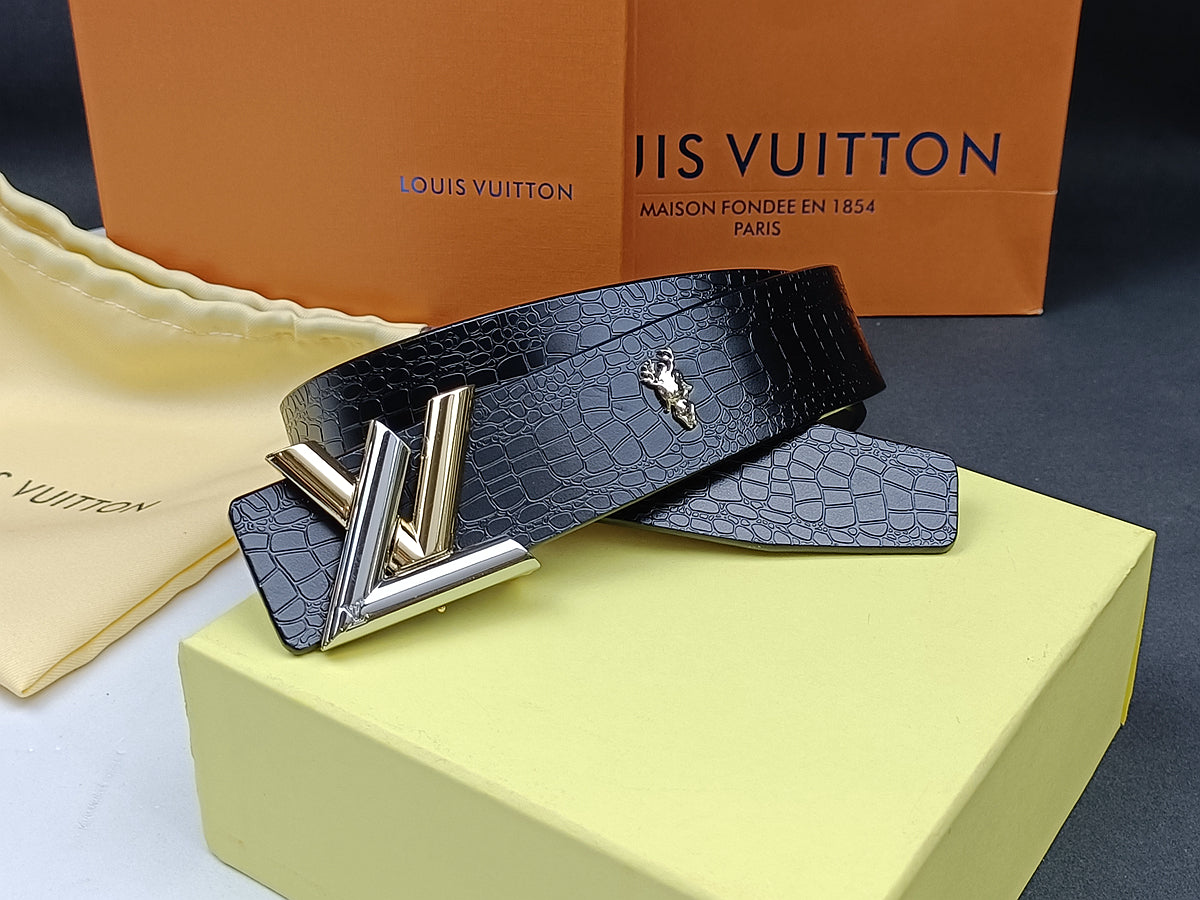 2025 3 Colors printed letter leather belt