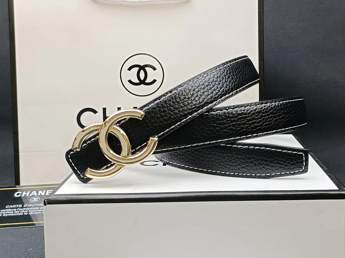 2025 8 Colors double C multi-color lychee leather belt