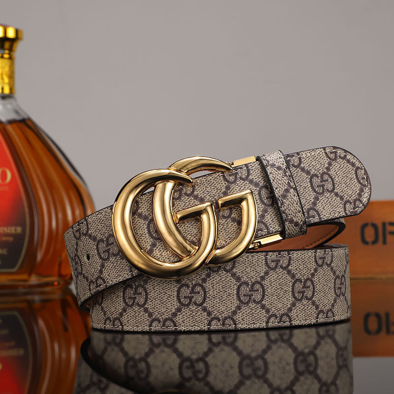 2025 3 Colors printed letter leather belt