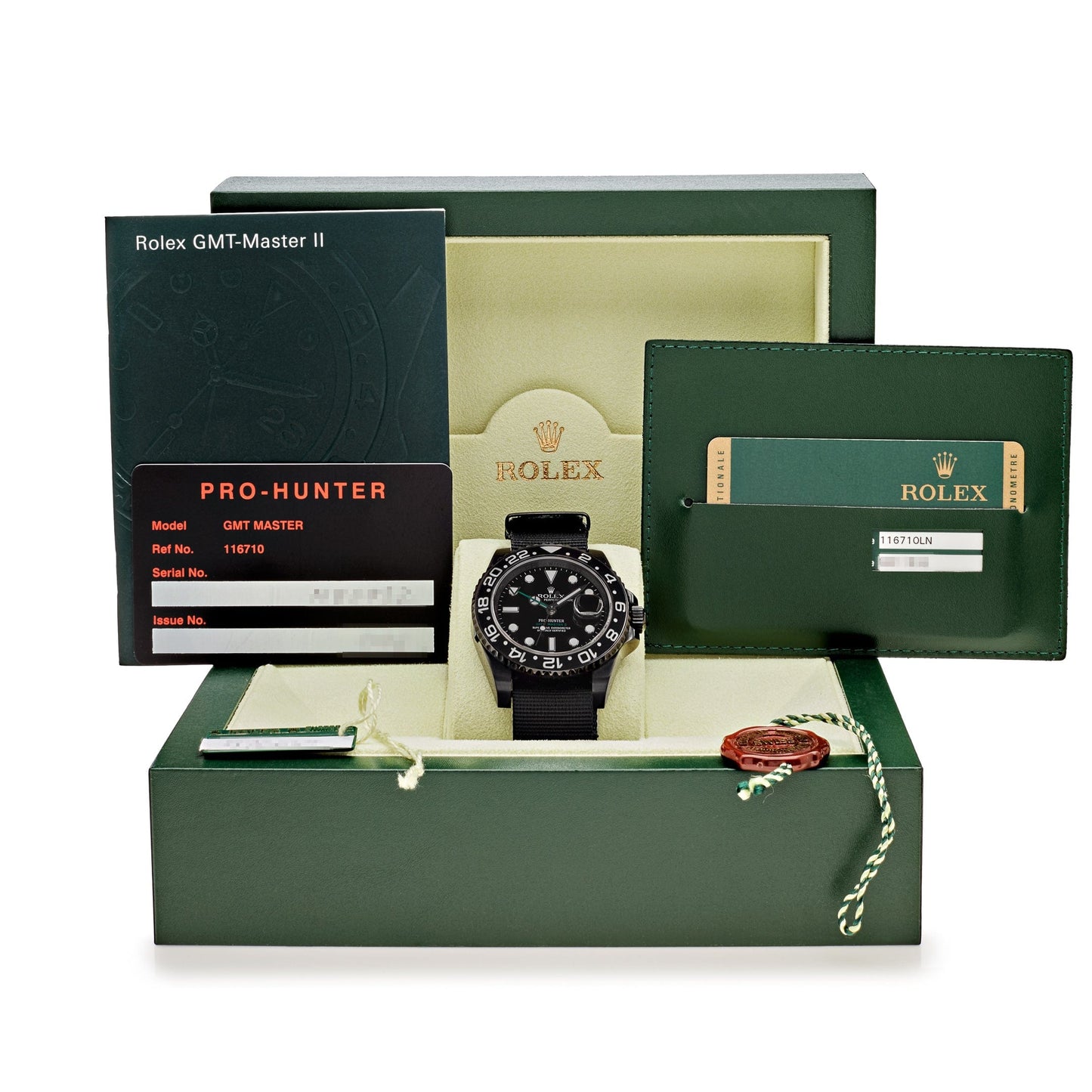 2025 Watch GMT-Master II 116710LN Pro Hunter Stealth Black-PVD Steel