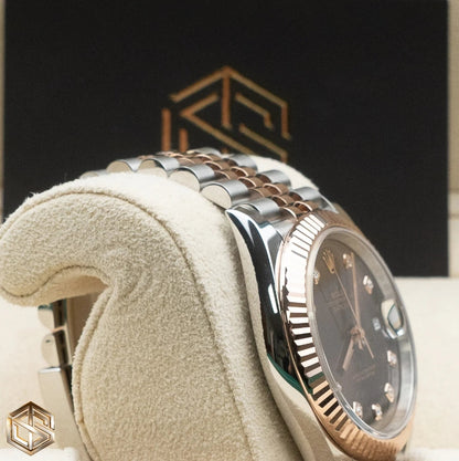 Women And Man Datejust 41 126331 Everose Chocolate Diamond Dial Jubilee Bracelet 2023 Watch