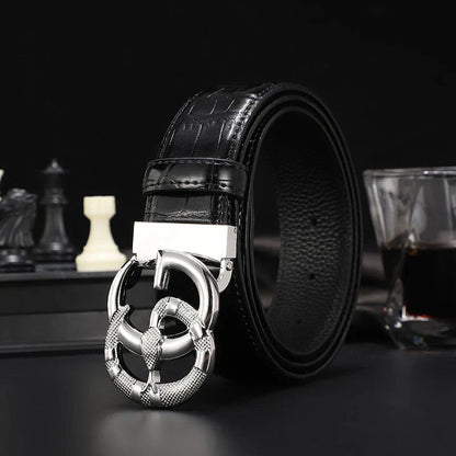 2025 3 Colors printed letter leather belt